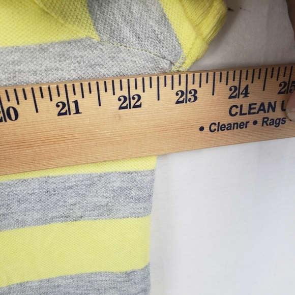 Faded Glory Yellow and Gray Striped Polo Short Sleeve Shirt Sz 2XL - Picture 7 of 7